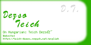 dezso teich business card